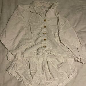 The Lullaby Club Lounge Shorts Set - White